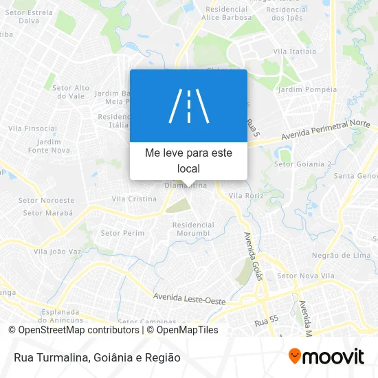 Rua Turmalina mapa