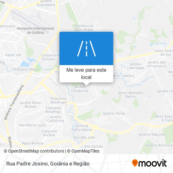 Rua Padre Josino mapa