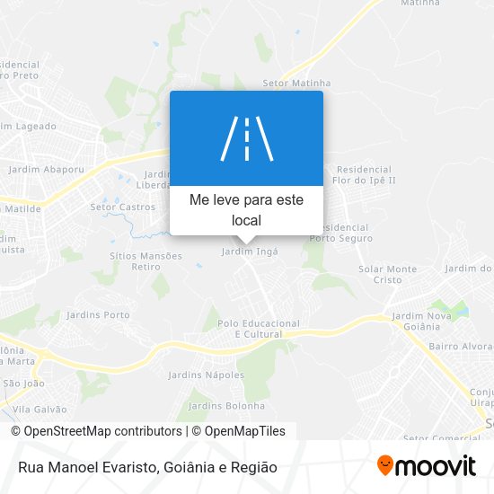 Rua Manoel Evaristo mapa
