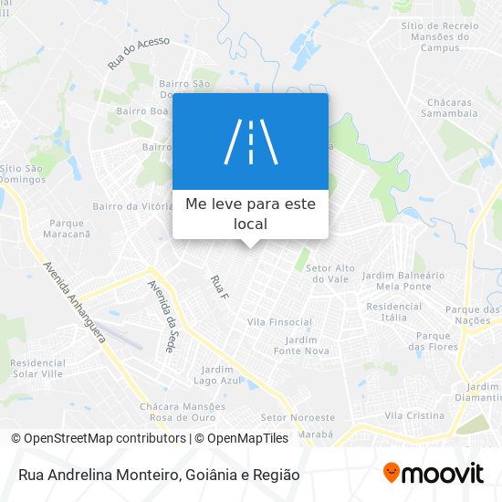 Rua Andrelina Monteiro mapa