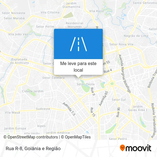 Rua R-8 mapa