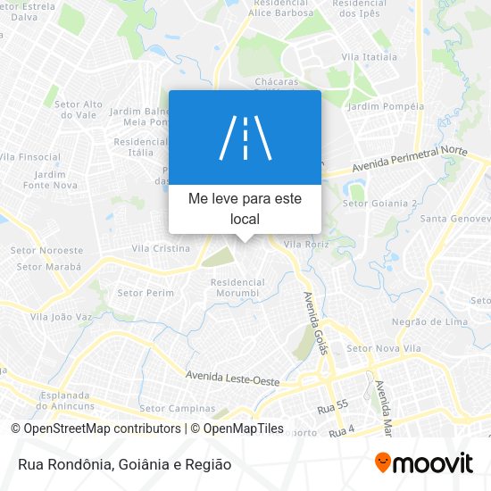 Rua Rondônia mapa