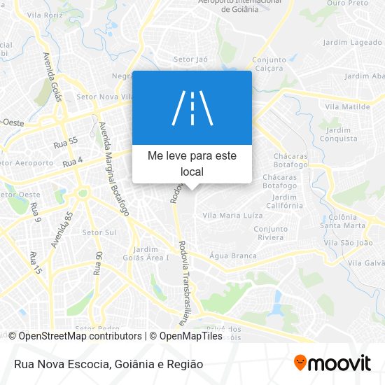 Rua Nova Escocia mapa