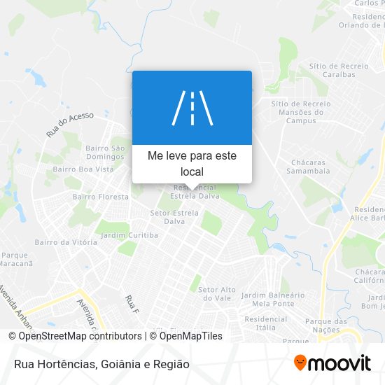 Rua Hortências mapa