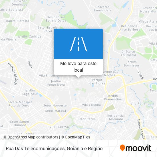 Rua Das Telecomunicações mapa