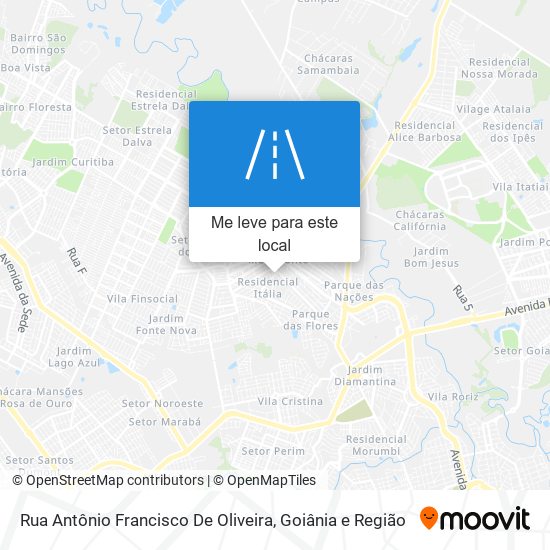 Rua Antônio Francisco De Oliveira mapa