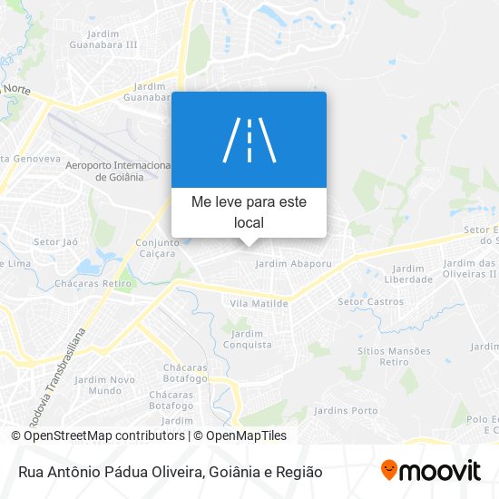 Rua Antônio Pádua Oliveira mapa