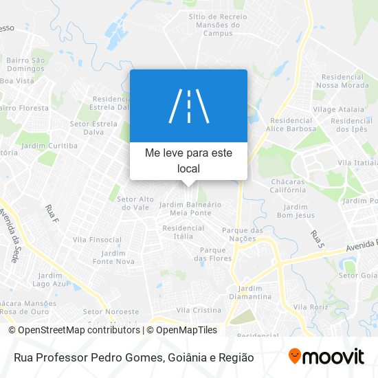 Rua Professor Pedro Gomes mapa