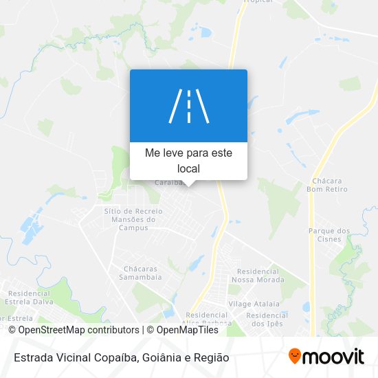 Estrada Vicinal Copaíba mapa