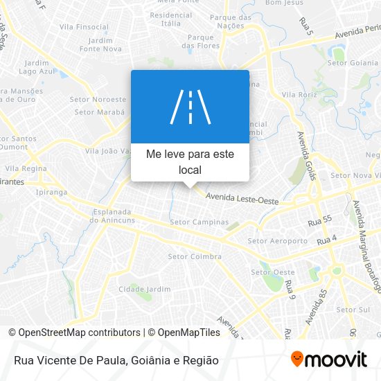 Rua Vicente De Paula mapa