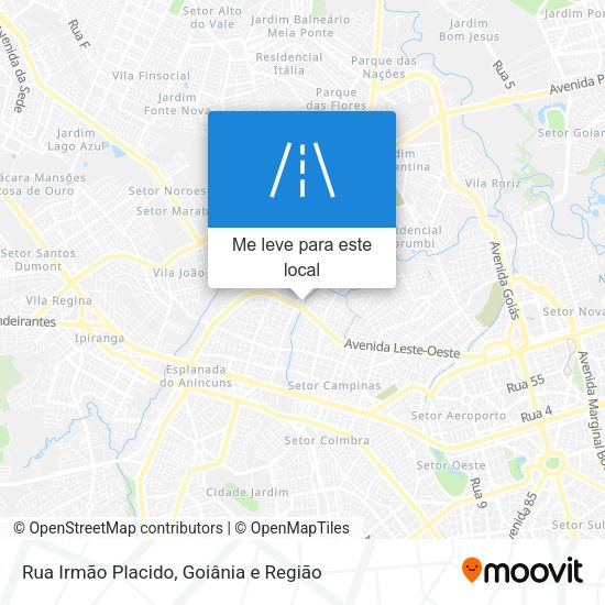 Rua Irmão Placido mapa
