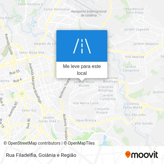 Rua Filadelfia mapa
