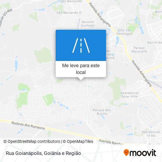 Rua Goianápolis mapa