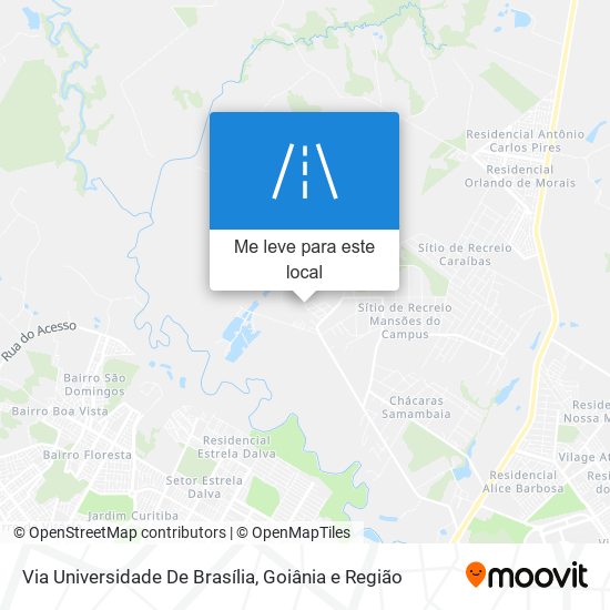 Via Universidade De Brasília mapa