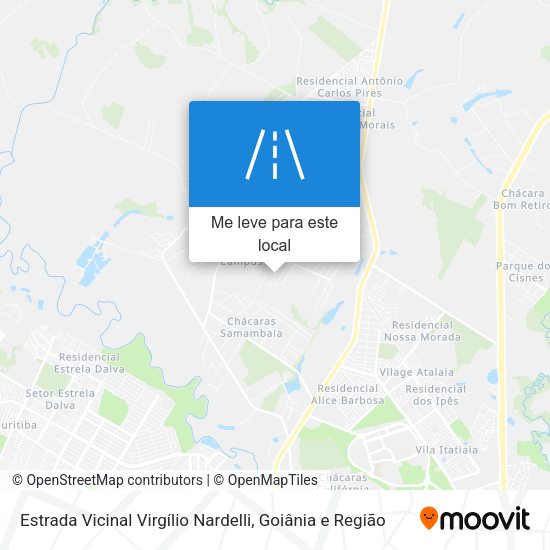 Estrada Vicinal Virgílio Nardelli mapa