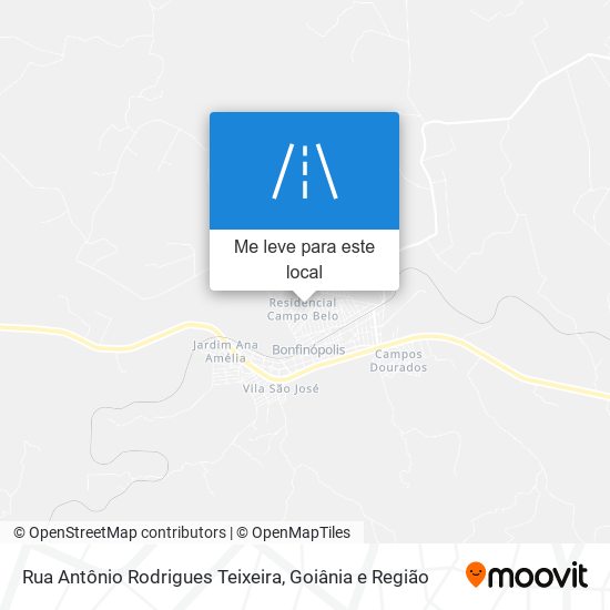 Rua Antônio Rodrigues Teixeira mapa