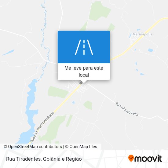 Rua Tiradentes mapa