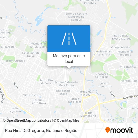 Rua Nina Di Gregório mapa