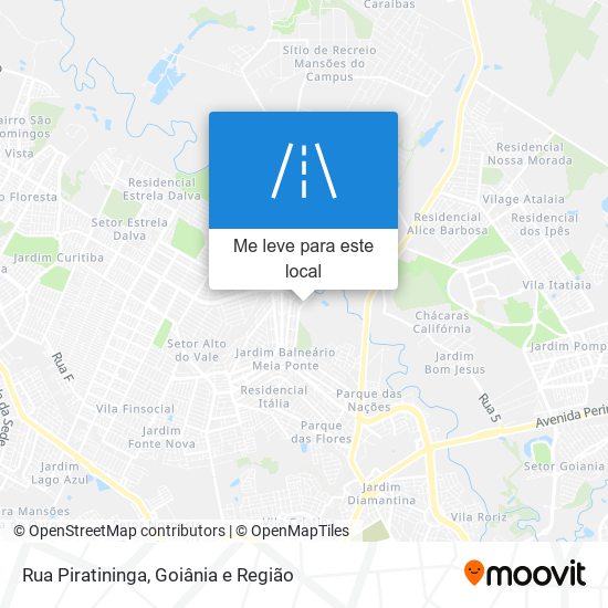 Rua Piratininga mapa