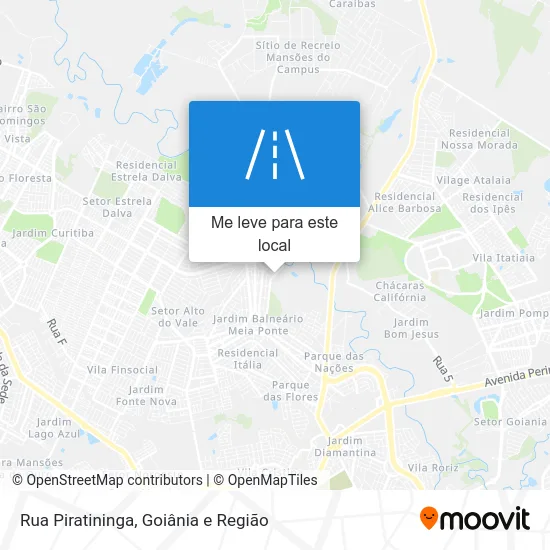 Rua Piratininga mapa