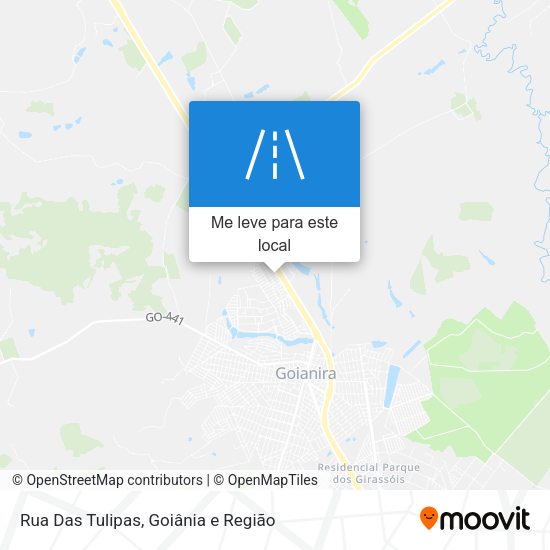 Rua Das Tulipas mapa