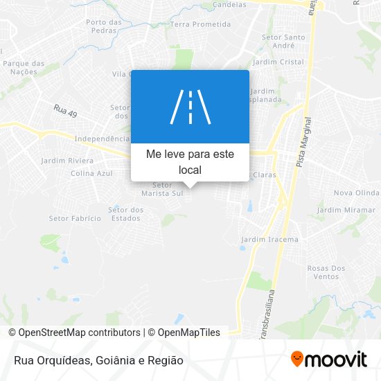 Rua Orquídeas mapa