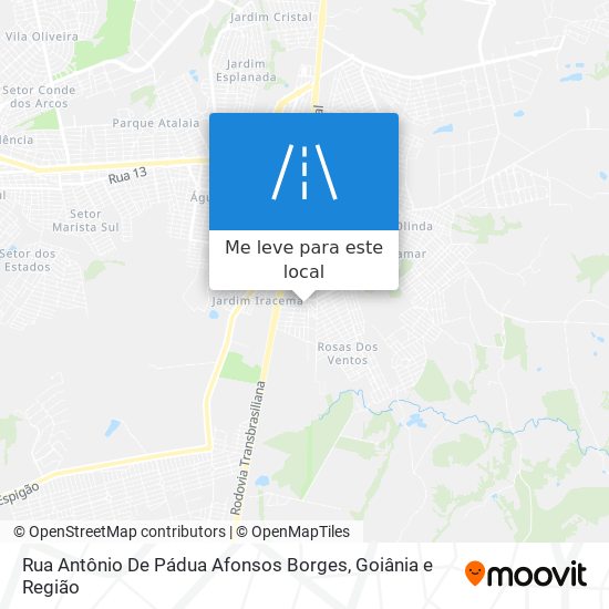 Rua Antônio De Pádua Afonsos Borges mapa