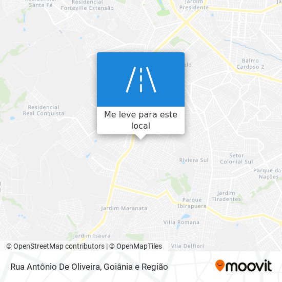 Rua Antônio De Oliveira mapa