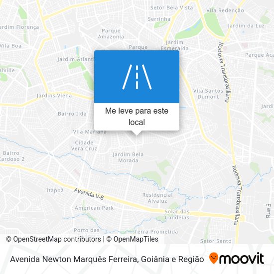 Avenida Newton Marquês Ferreira mapa