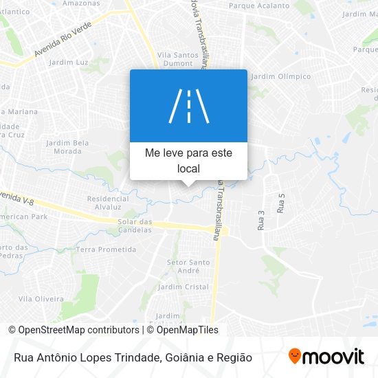 Rua Antônio Lopes Trindade mapa