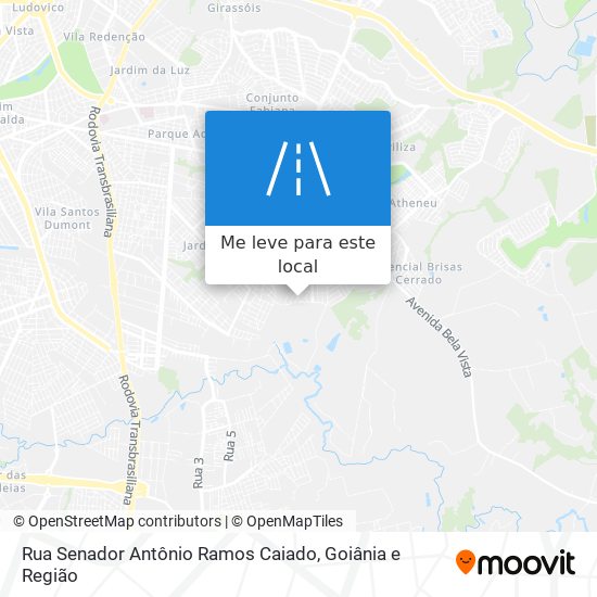 Rua Senador Antônio Ramos Caiado mapa