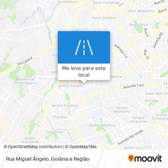 Rua Miguel Ângelo mapa