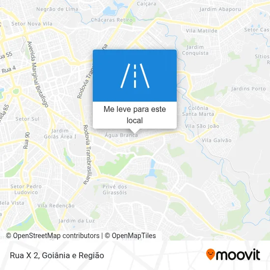 Rua X 2 mapa