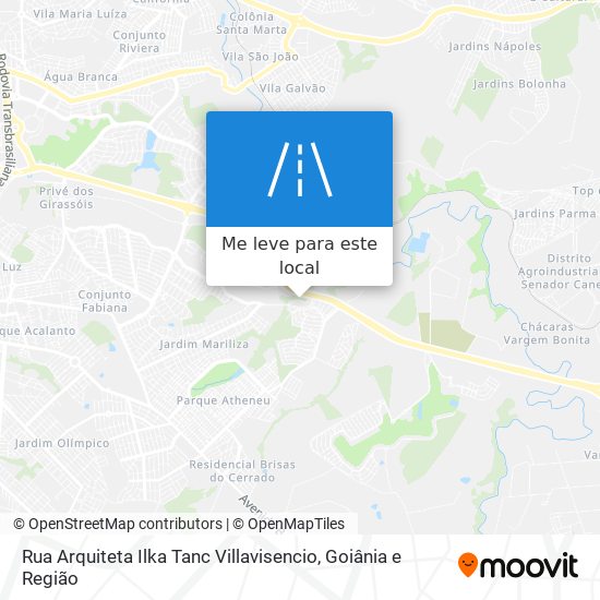 Rua Arquiteta Ilka Tanc Villavisencio mapa