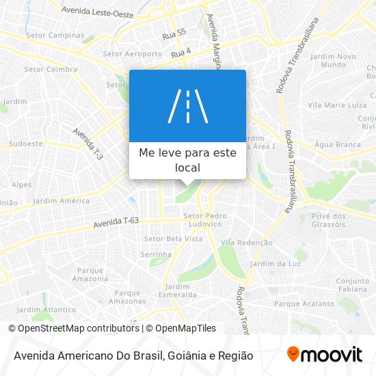 Avenida Americano Do Brasil mapa
