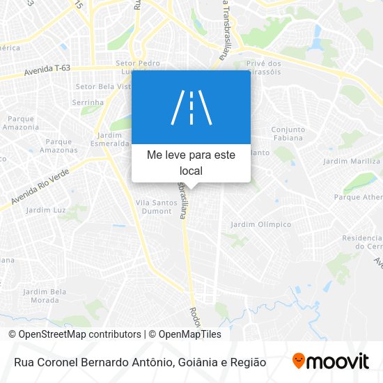 Rua Coronel Bernardo Antônio mapa