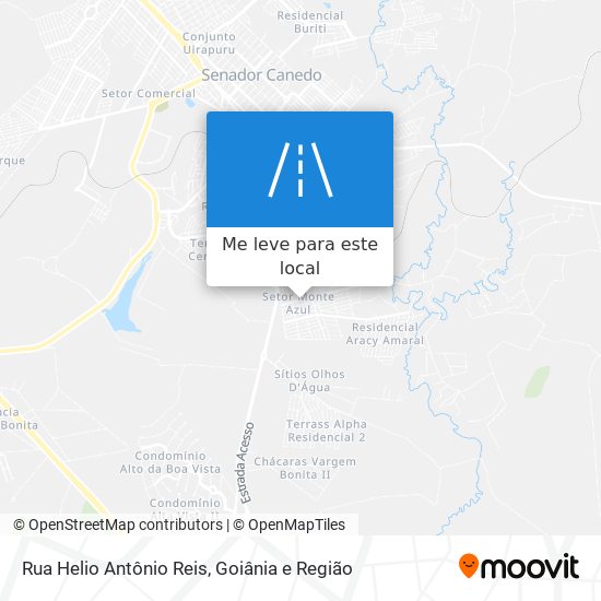 Rua Helio Antônio Reis mapa