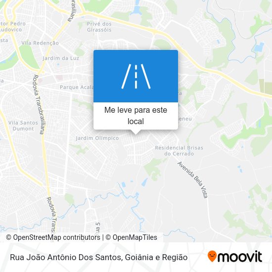Rua João Antônio Dos Santos mapa