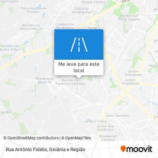 Rua Antônio Fidélis mapa