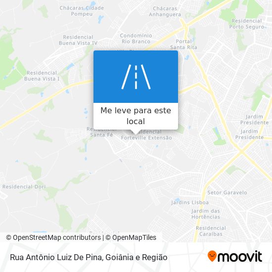 Rua Antônio Luiz De Pina mapa