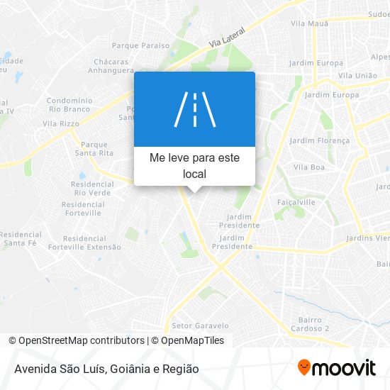 Avenida São Luís mapa