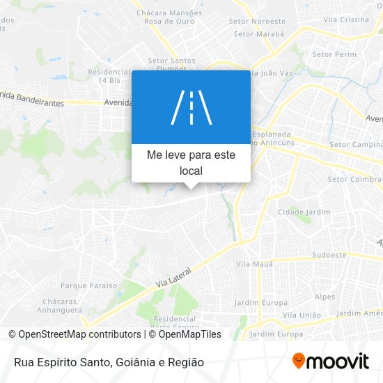 Rua Espírito Santo mapa