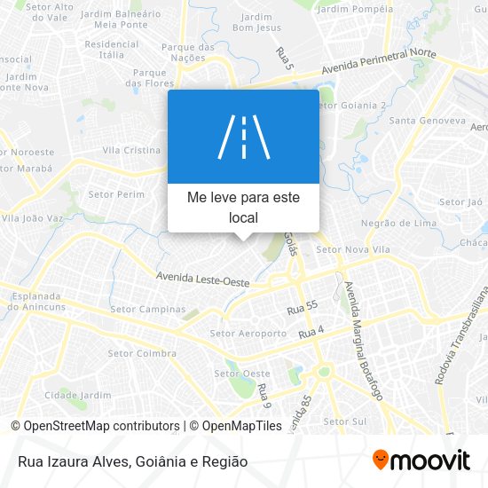 Rua Izaura Alves mapa