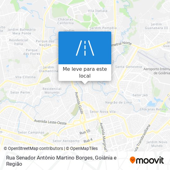 Rua Senador Antônio Martino Borges mapa