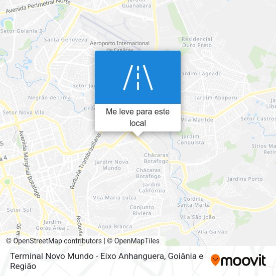 Terminal Novo Mundo - Eixo Anhanguera mapa