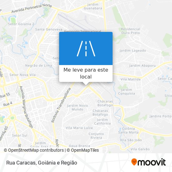 Rua Caracas mapa