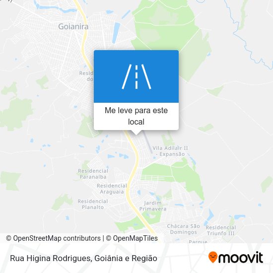 Rua Higina Rodrigues mapa