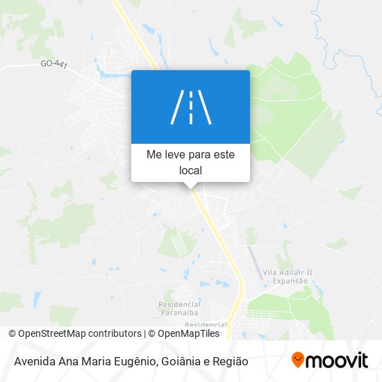Avenida Ana Maria Eugênio mapa