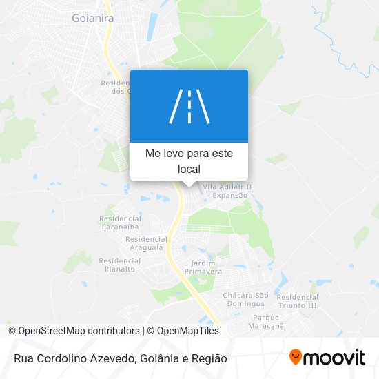 Rua Cordolino Azevedo mapa