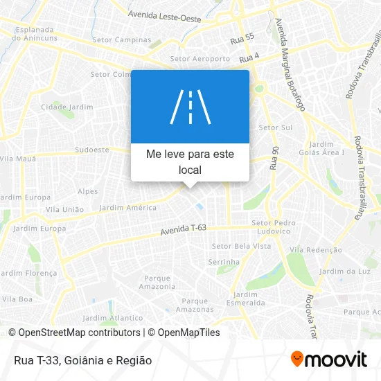 Rua T-33 mapa